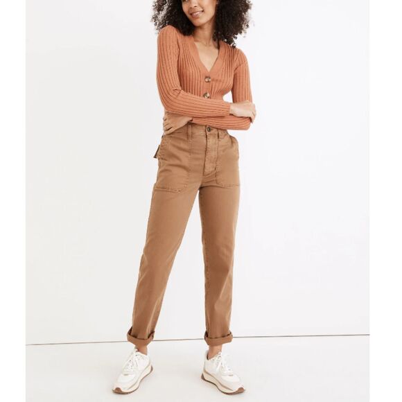 Madewell Women's NC368 Size 26 Brown The Perfect Vintage Straight Workwear Pant - Picture 1 of 7